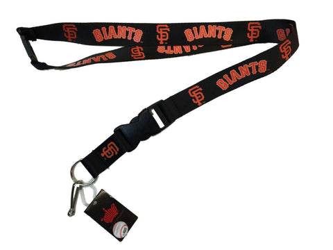 San Francisco Giants MLB Aminoco schwarzes, langlebiges Schlüsselband mit abreißbarer Schnalle – sportlich