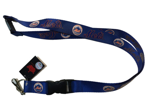Shop New York Mets MLB Aminco Blue Durable Breakaway Buckle Lanyard - Sporting Up