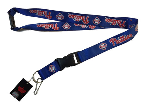 Shoppen Sie das strapazierfähige Schlüsselband mit abreißbarer Schnalle von Philadelphia Phillies, MLB, Aminco, Blau – sportlich