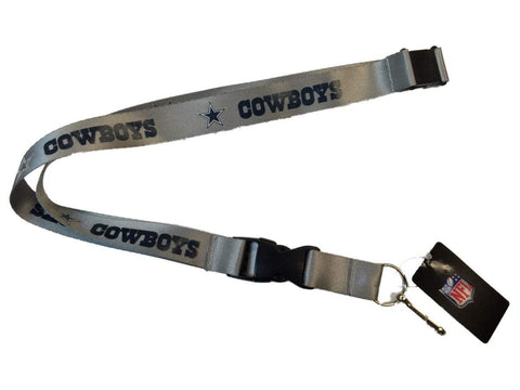 Shop Dallas Cowboys NFL Aminco Silver Durable Breakaway Buckle Lanyard - Sporting Up