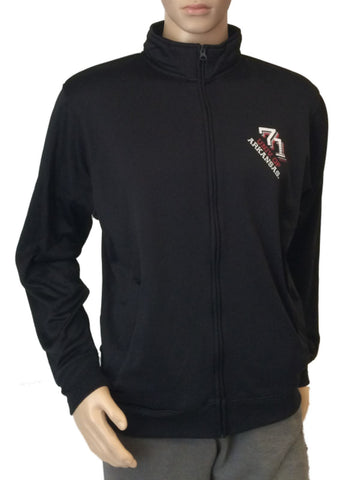 Compre chaqueta negra con cremallera completa de manga larga y bolsillos Champion de Arkansas Razorbacks (L) - Sporting Up