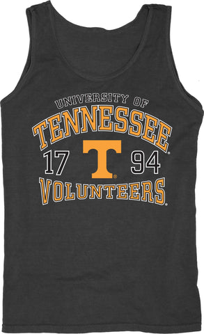 Shop Tennessee Volunteers Blue 84 Black 100% Cotton Sleeveless Tank Top - Sporting Up