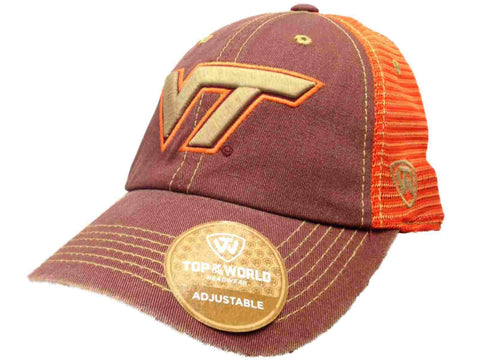 Virginia Tech Hokies Tow Maroon Orange Past Mesh verstellbare Snapback-Mütze – sportlich