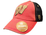 Wisconsin Badgers TOW Red Black Past Mesh Adjustable Snapback Hat Cap - Sporting Up