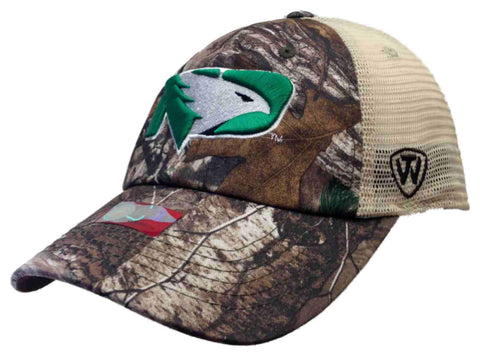 North Dakota Fighting Hawks Camo New Logo Vintage Mesh Adjustable Snap Hat Cap - Sporting Up