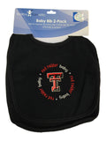 Texas Tech Red Raiders Baby Fanatic Infant Baby Black Circular Logo Bib 2-Pack - Sporting Up