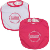 Illinois Fighting Illinois Baby Fanatic - Babero con logo circular rosa para bebé, paquete de 2 - Sporting Up