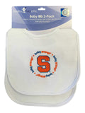 Syracuse Orange Baby Fanatic Infant Baby White Circular Logo Bib 2-Pack - Sporting Up