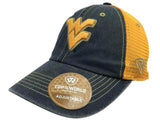 West Virginia Mountaineers TOW Navy Gold Past Mesh Adjustable Snapback Hat Cap - Sporting Up