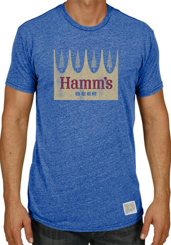 Shop Hamm's Brewing Company Retro Brand Blue Vintage Beer Tri-Blend T-Shirt - Sporting Up