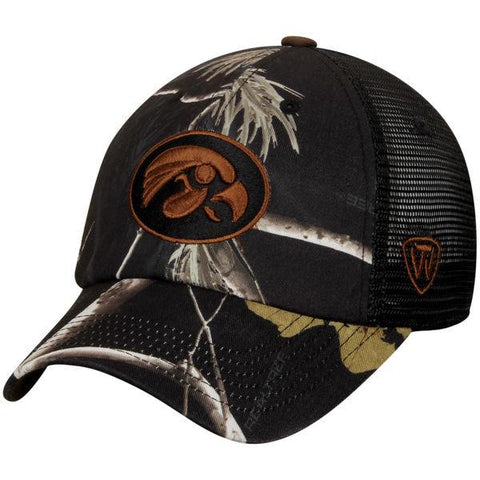 Shop Iowa Hawkeyes TOW Black Realtree Camo Harbor Mesh Adjustable Snapback Hat Cap - Sporting Up