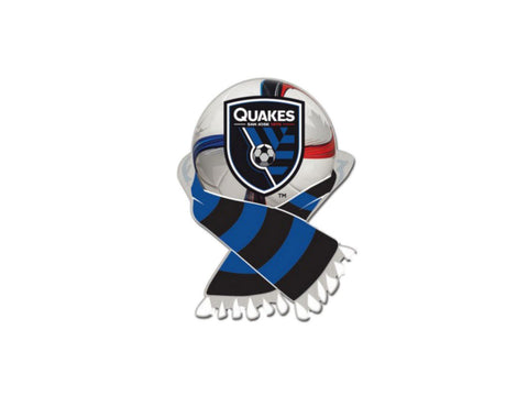 San jose terremotos wincraft bufanda de fútbol negra y azul pin de solapa de metal - sporting up