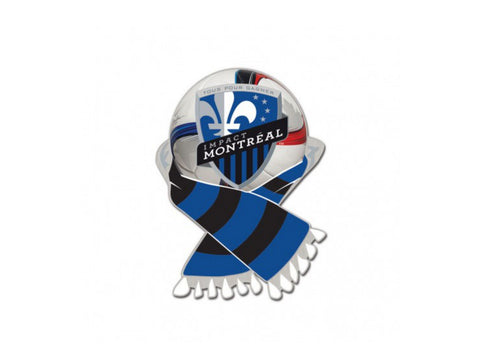 Shop Montreal Impact WinCraft Black & Blue Soccer Scarf Metal Lapel Pin - Sporting Up
