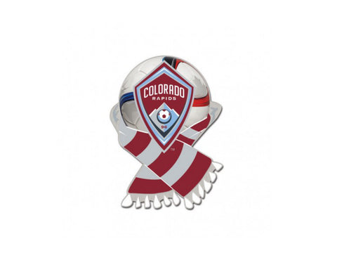 Shop Colorado Rapids MLS WinCraft Red & White Soccer Scarf Metal Lapel Pin - Sporting Up