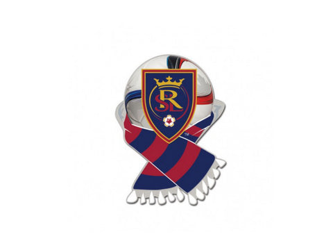 Shop Real Salt Lake MLS WinCraft Red & Navy Soccer Scarf Metal Lapel Pin - Sporting Up