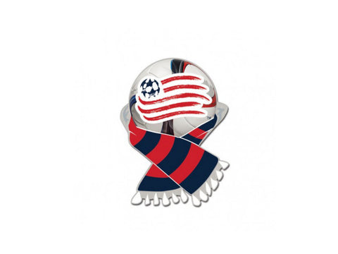 Shop New England Revolution MLS WinCraft Red & Navy Soccer Scarf Metal Lapel Pin - Sporting Up