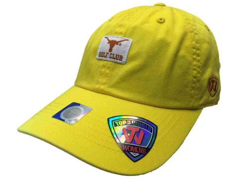 Texas Longhorns remolcan mujeres amarillo señora suerte golf club ajustable sombrero holgado gorra - sporting up