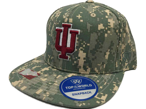 Indiana hoosiers remorquage camouflage numérique patriot snap réglable casquette snapback - sporting up