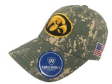 Iowa hawkeyes remolque insignia de camuflaje digital ajustable gorra de sombrero holgado - deportivo