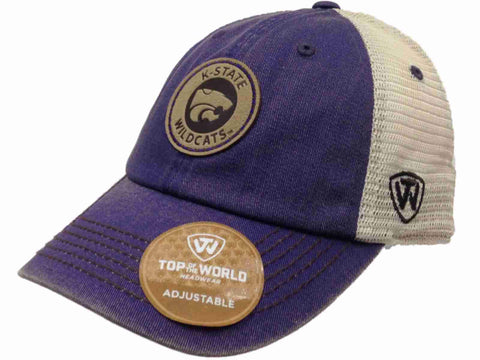 Kansas State Wildcats remolcan gorra de sombrero snapback ajustable de malla outlander púrpura - sporting up