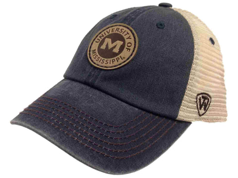 Shop Ole Miss Rebels TOW Navy Outlander Mesh Adjustable Snapback Slouch Hat Cap - Sporting Up