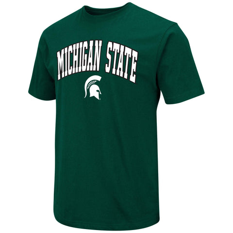Michigan state spartans colisseum camiseta verde de manga corta de algodón - sporting up