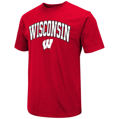 Shop Wisconsin Badgers Colosseum Red Short Sleeve Cotton Crew T-Shirt - Sporting Up