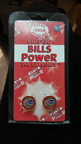 Buffalo Bills Halo Sports Inc. Womens Power Pin Circular Stud Earrings - Sporting Up