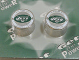 New York Jets Halo Sports Inc. Womens Power Pin Circular Stud Earrings - Sporting Up