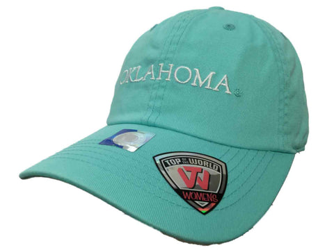 Shop Oklahoma Sooners TOW WOMEN Mint Green Seaside Adjustable Slouch Hat Cap - Sporting Up