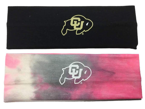 Shop Colorado Buffaloes TOW Black & Tie-Dye Pink 2 Pack Yoga Headbands - Sporting Up