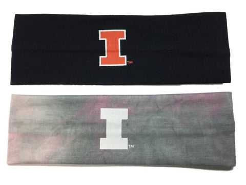 Shop Illinois Fighting Illini TOW Navy & Tie-Dye Pink 2 Pack Yoga Headbands - Sporting Up