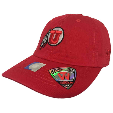 Utah utes tow gorra de novato con correa ajustable y equipo rojo juvenil - sporting up