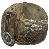 Kansas Jayahwks TOW Brown Realtree Camouflage Habitat Memory Flexfit Hat Cap - Sporting Up