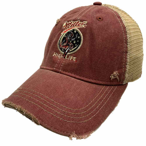 Shop Miller High Life Brewing Company Retro Brand Vintage Mesh Beer Adjust Hat Cap - Sporting Up
