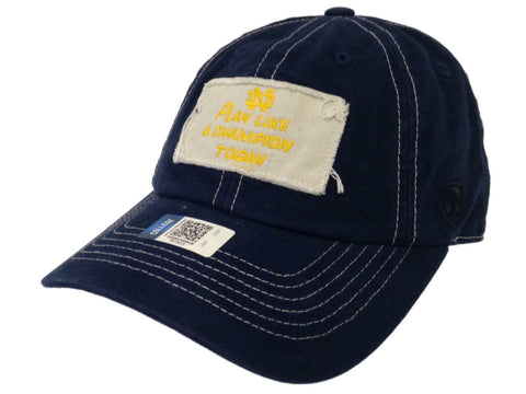 Shop Notre Dame Fighting Irish Navy Canvas Play Like a Champion Slouch Adj Hat Cap - Sporting Up