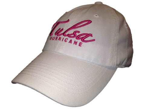 Shop Tulsa Golden Hurricane TOW Women's White Paradi Pink Adjustable Slouch Hat Cap - Sporting Up