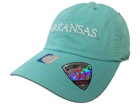 Shop Arkansas Razorbacks TOW Women's Mint Green Seaside Adjustable Slouch Hat Cap - Sporting Up