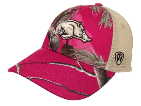 Shop Arkansas Razorbacks TOW WOMEN Pink Realtree Camo Doe Mesh Adjustable Hat Cap - Sporting Up
