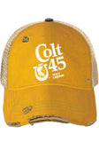 Colt 45 Malt Liquor Brewing Company Retro Brand Vintage Mesh Beer Adjust Hat Cap - Sporting Up