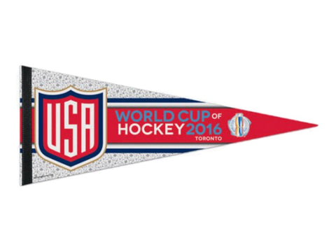 Shop United States USA 2016 World Cup of Hockey WinCraft Team Premium Quality Pennant - Sporting Up