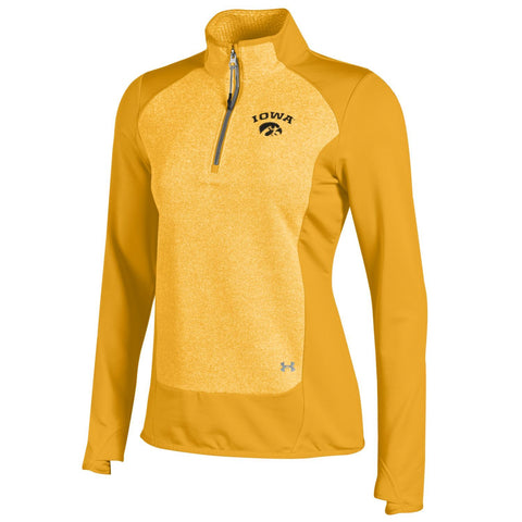 Shoppen Sie Iowa Hawkeyes Under Armour Damen Gold Infrarot 1/4 Reißverschluss Coldgear Pullover – sportlich