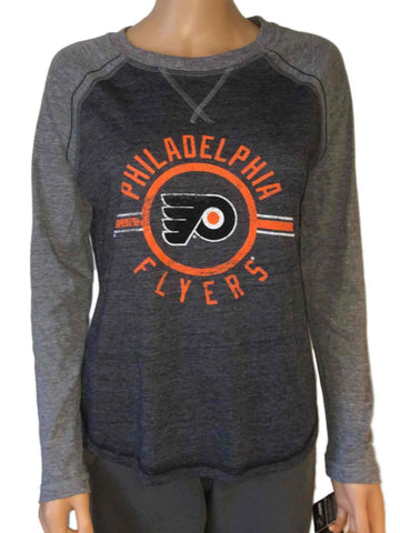 Shop Philadelphia Flyers SAAG Women's Two-Tone Gray Tri-Blend Baseball T-Shirt - Sporting Up