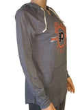 Philadelphia Flyers SAAG Women's Gray Tri-Blend Hooded V-Neck T-Shirt - Sporting Up