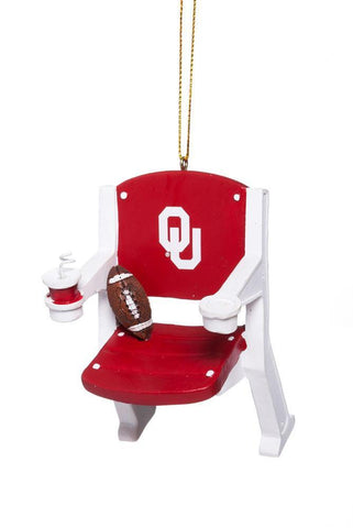 Shop Oklahoma Sooners Team Sports Red & White Stadium Chair Christmas Tree Ornament - Sporting Up