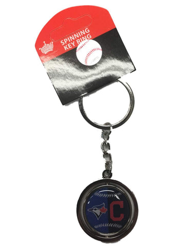 Achetez le porte-clés spinning des alcs des séries éliminatoires de la MLB des Indians de Cleveland de Cleveland Blue Jays de Toronto - Sporting Up