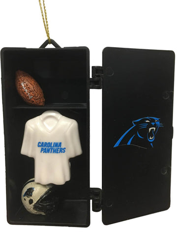 Compre el ornamento del árbol de navidad del casillero del equipo negro de los deportes del equipo de Carolina Panthers - sporting up
