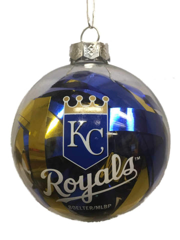 Kansas city royals mlb topperscot blåguld glitter julprydnad (3 1/4") - sportigt