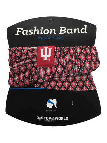 Indiana Hoosiers TOW Damen-Stirnband in Rot und Schwarz, ultraweich, Kitty-Stil – sportlich