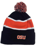 Oregon State Beavers TOW Tri-Tone Whirl Knit Cuffed Poof Winter Hat Cap Beanie - Sporting Up